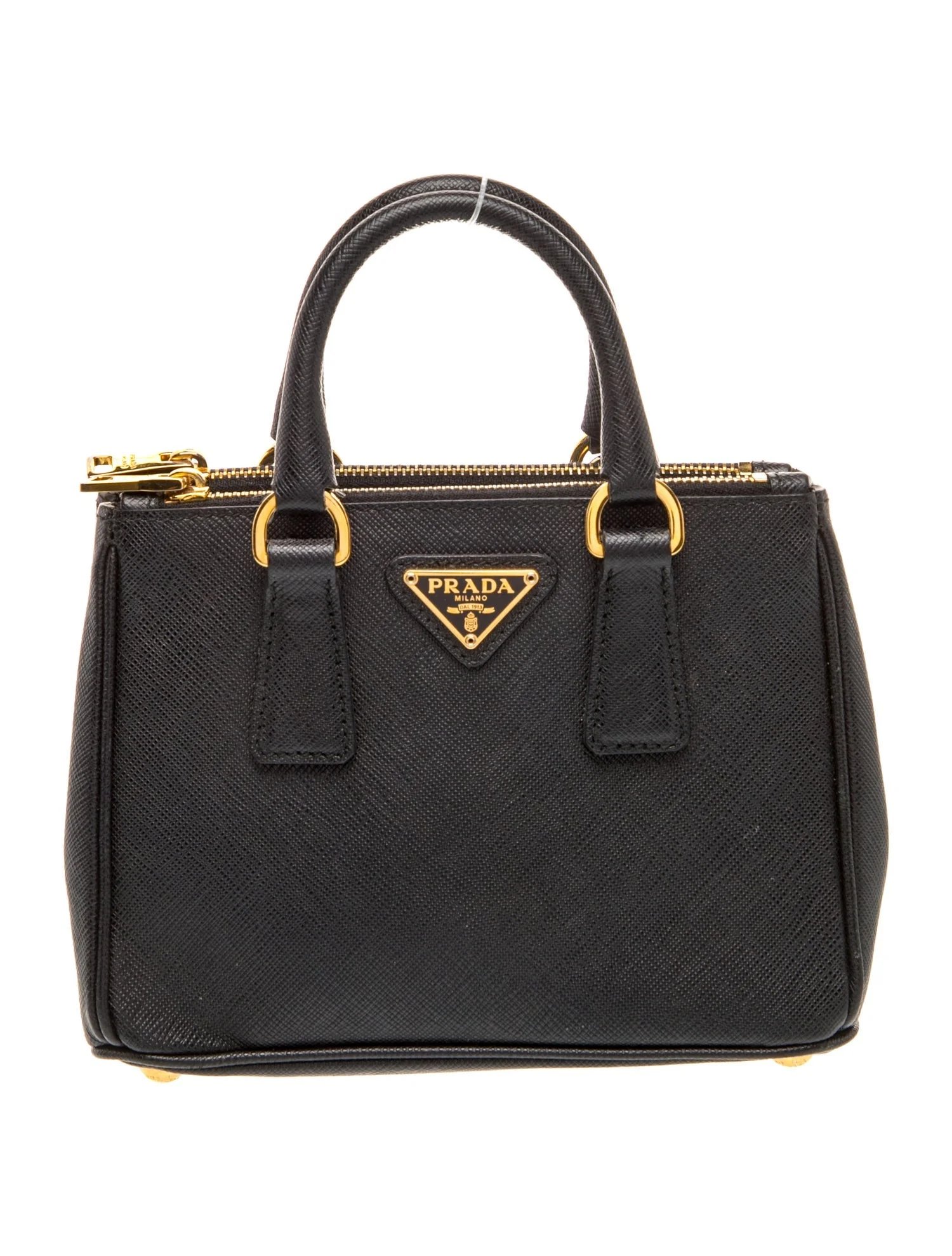 Enameled Metal Triangle Galleria Double Zip Mini