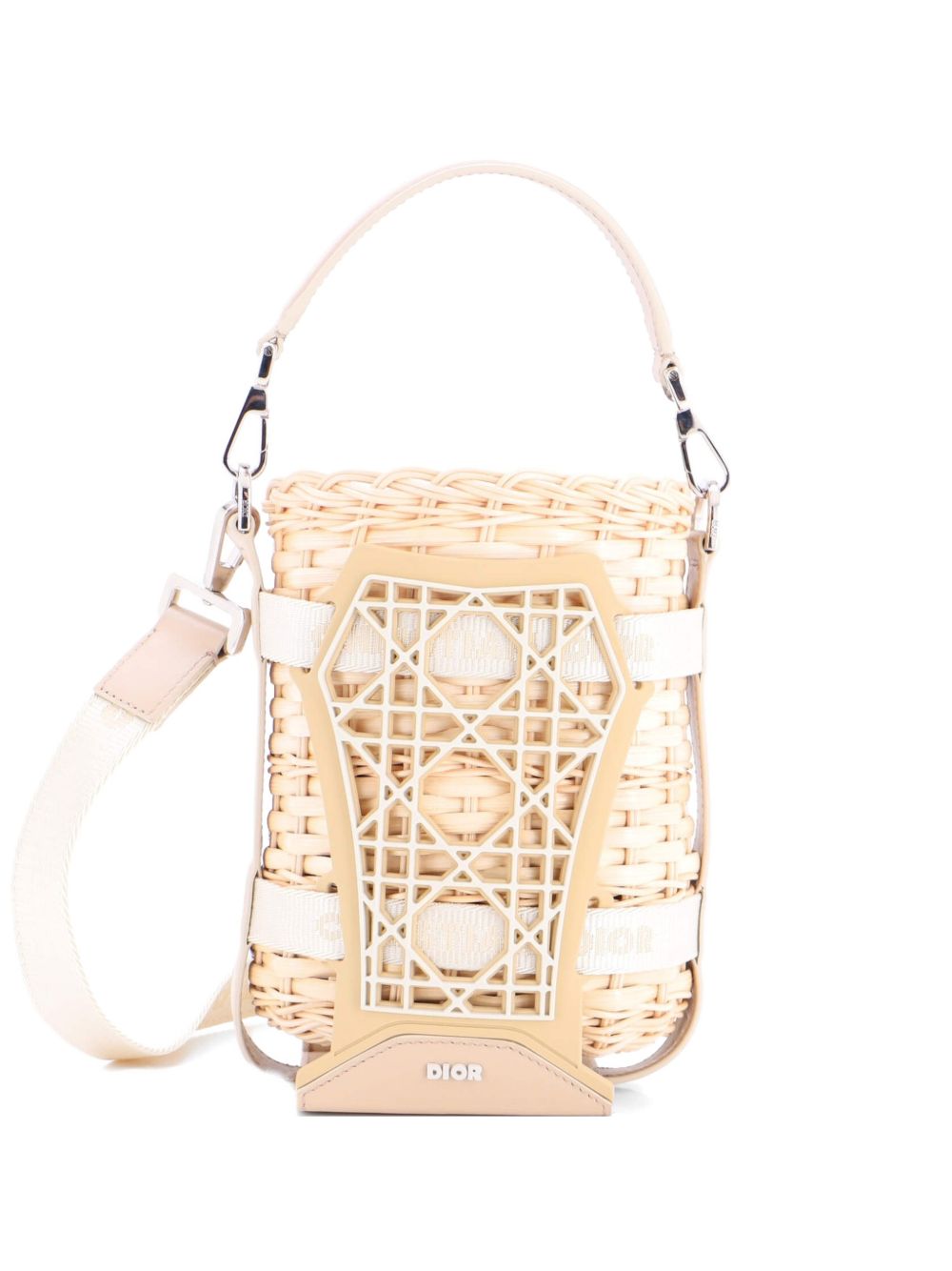 Sahara Basket Bag Wicker Raffia with Leather bucket bag