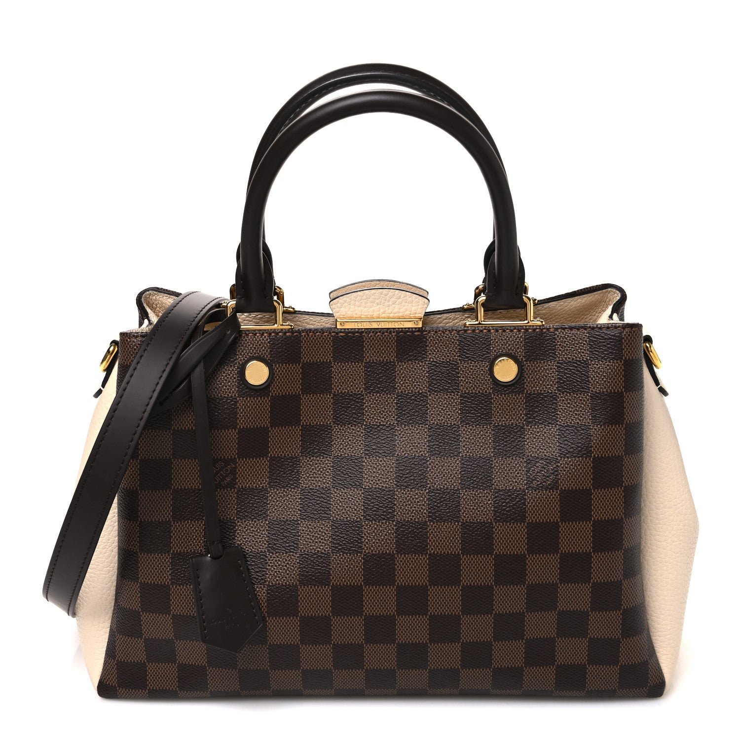 Louis Vuitton Damier Ebene Cuir Taurillon Brittany Creme