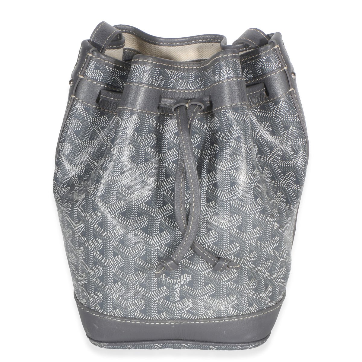 Grey Goyardine Canvas Petit Flot Bucket Bag