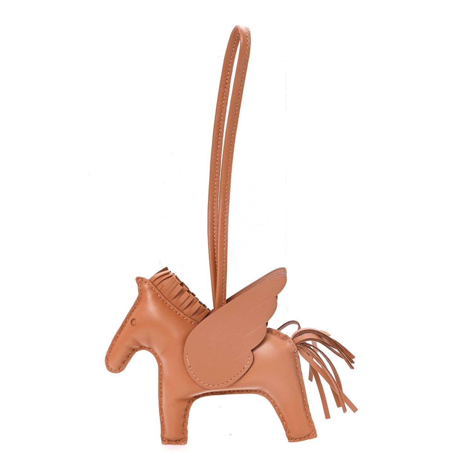 Hermes Milo Lambskin Grigri Rodeo Pegase Horse Bag Charm GM Gold