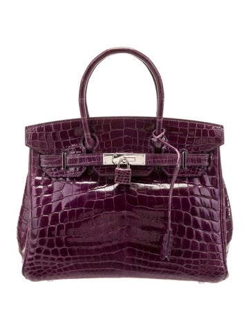 Hermes Shiny Niloticus Crocodile Birkin 30