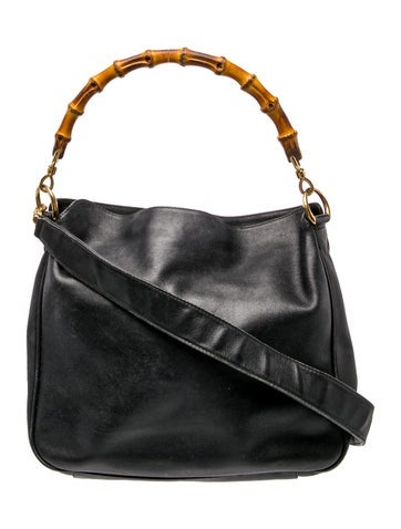 Bamboo Leather Bamboo Handle Bag Vintage