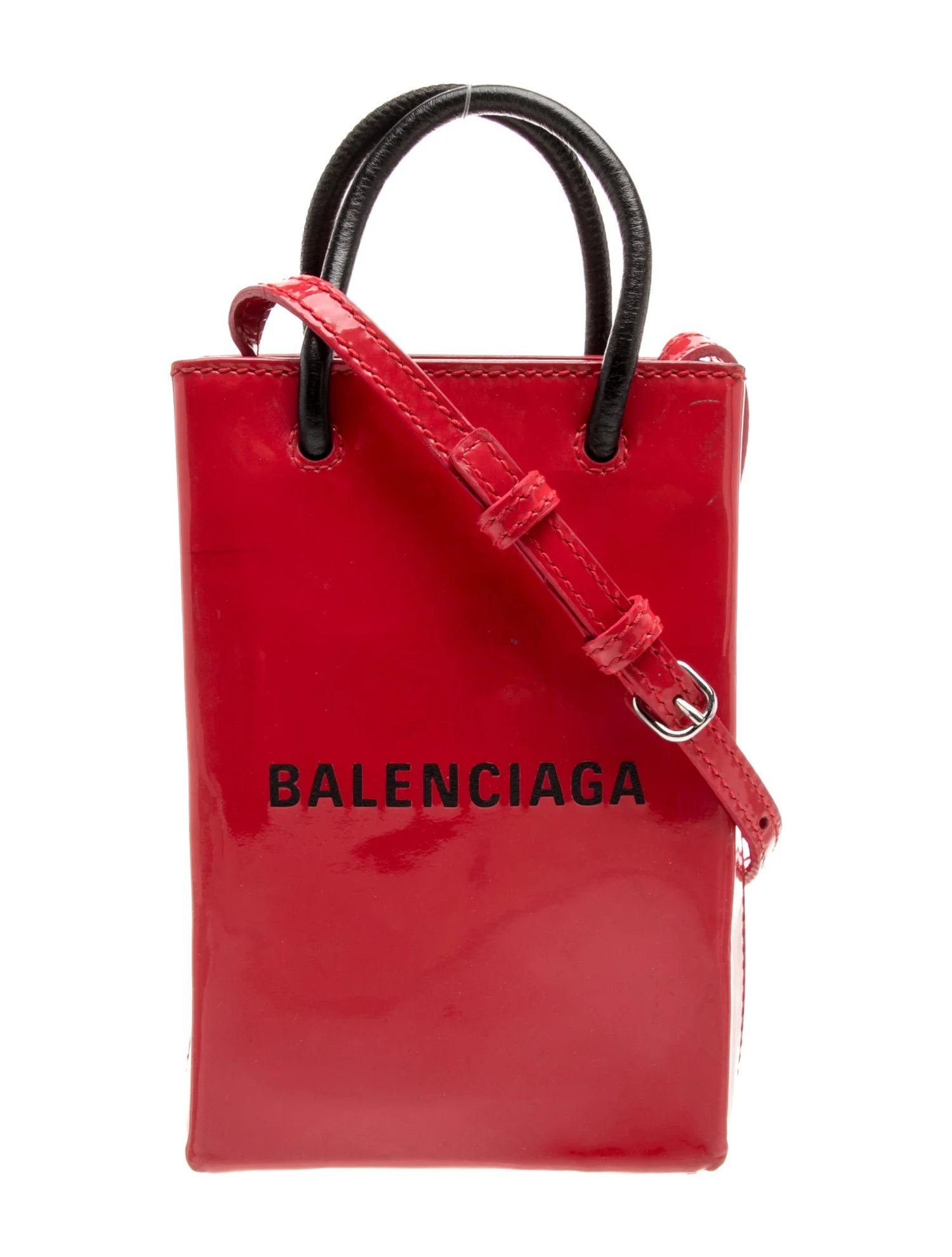 Patent Leather Shopping Tote Mini