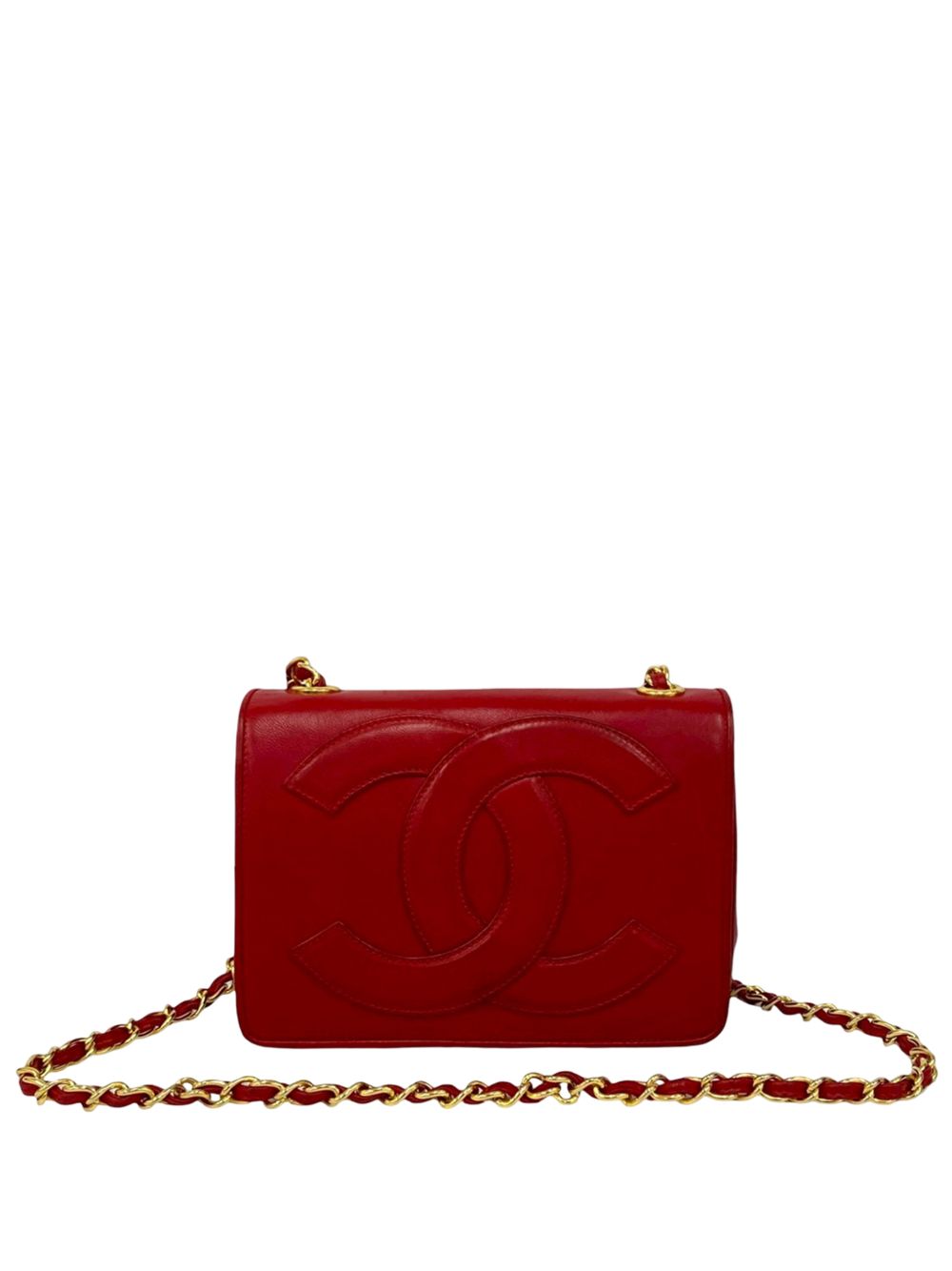 1986-1988 CC Lambskin Full Flap crossbody bag