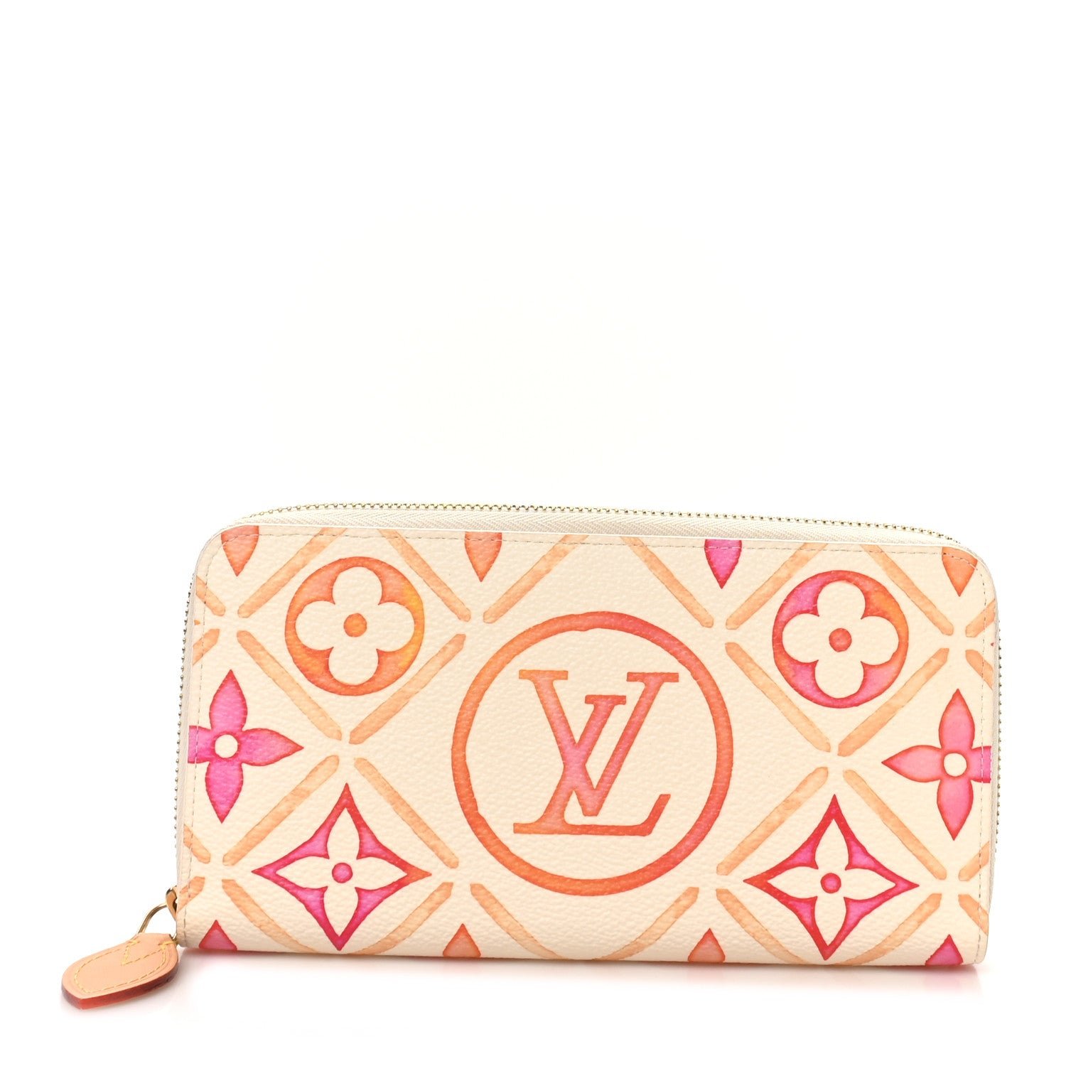 Louis Vuitton Monogram Giant By The Pool Zippy Wallet Coral