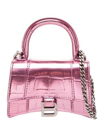 Leather Mini Hourglass Top Handle Bag Mini