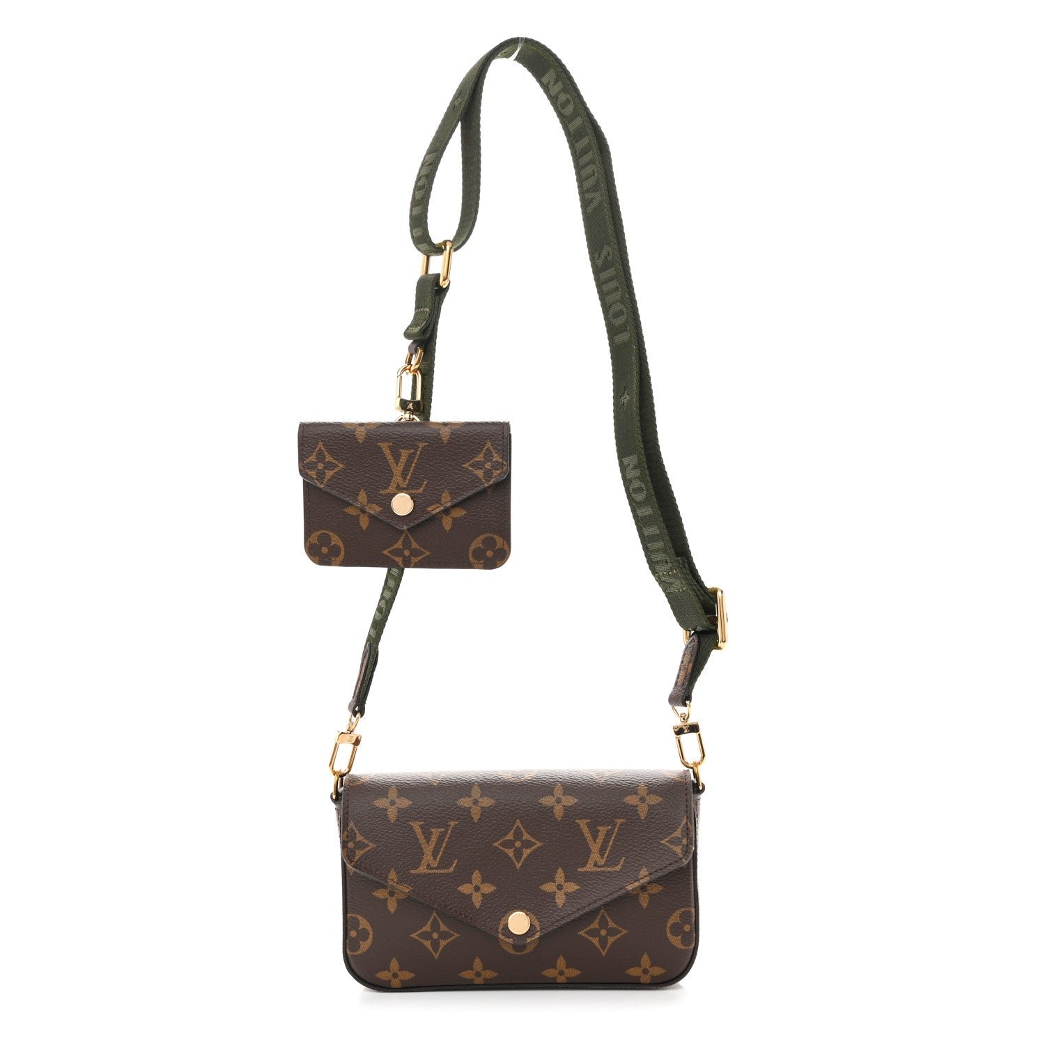 Louis Vuitton Monogram Felicie Strap & Go Kaki