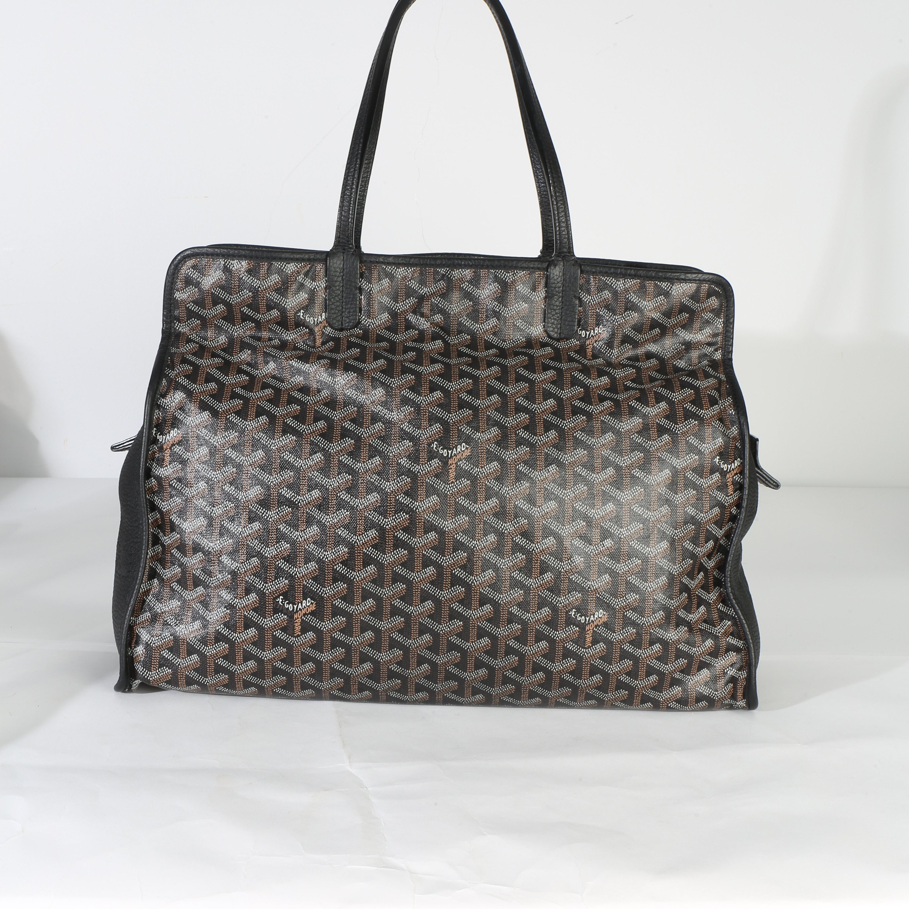 Goyard Black Goyardine Canvas Sac Hardy Pet Carrier PM