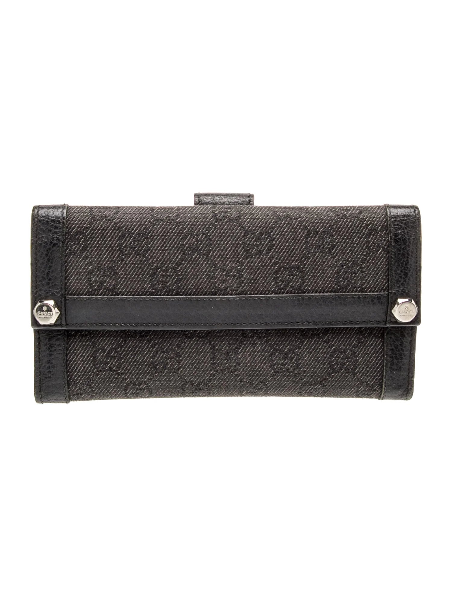 GG Denim Clutch