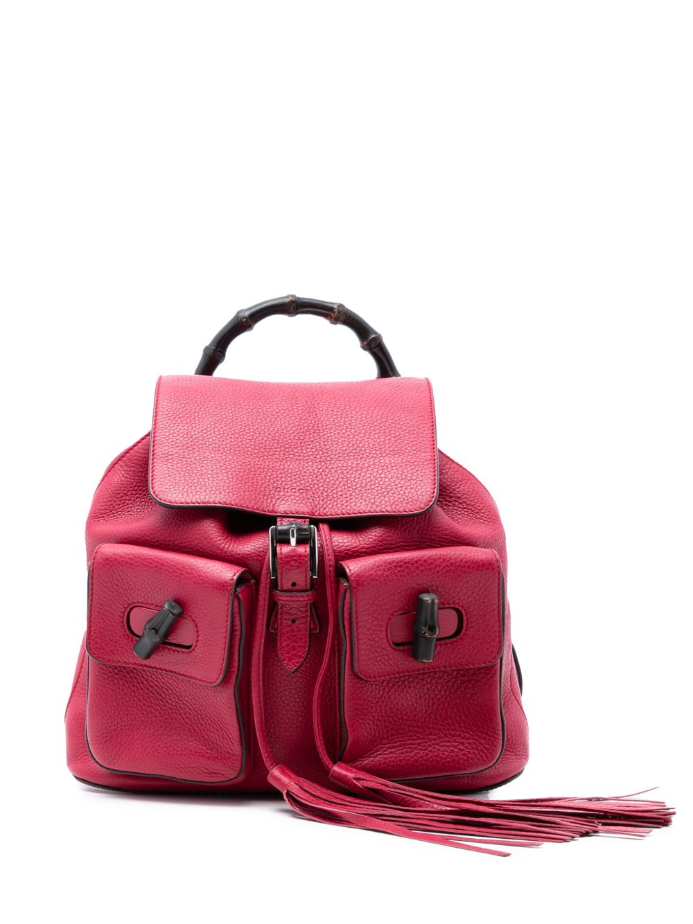 2016-2025 Leather Bamboo Tassel backpack