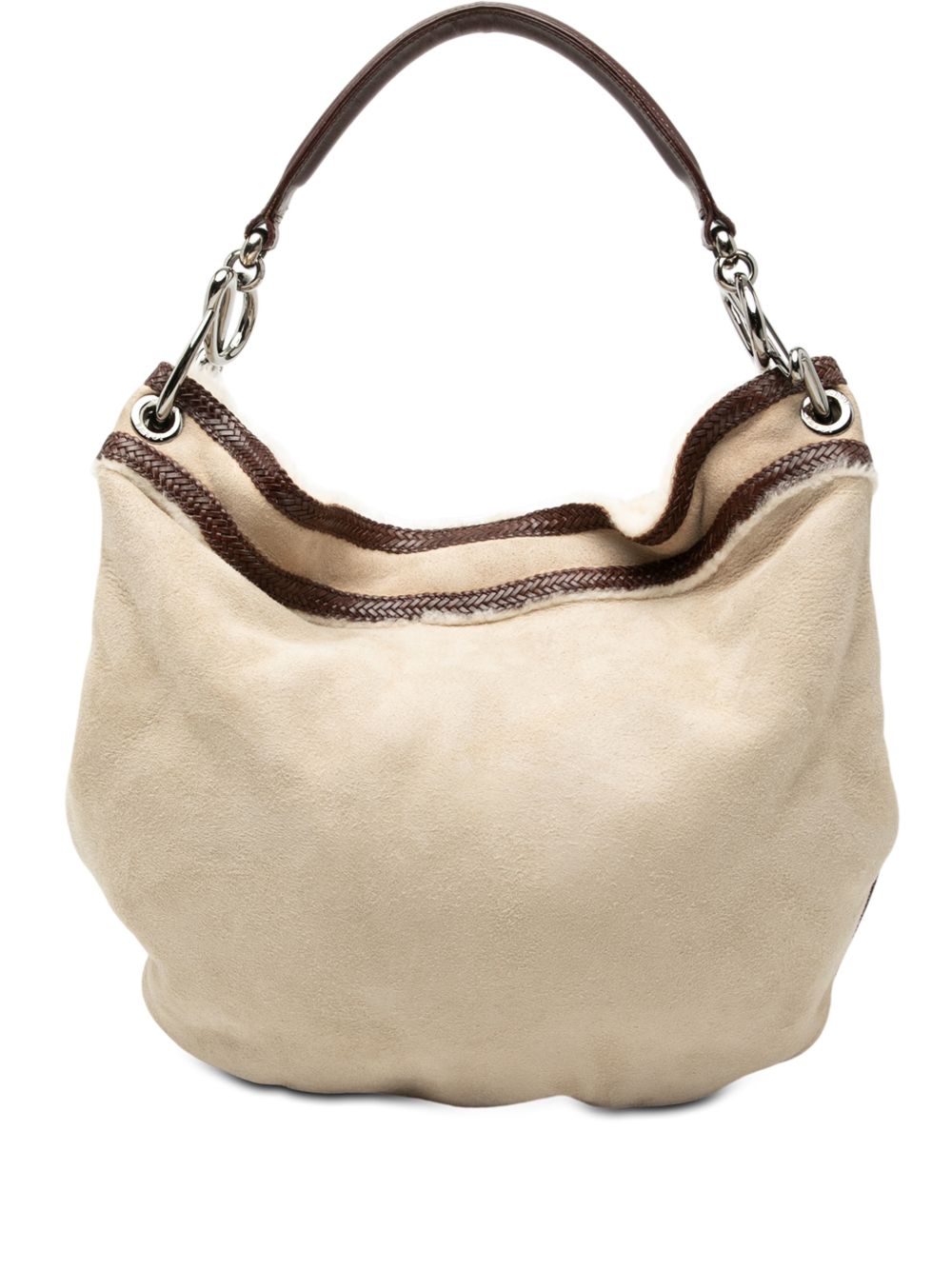 Loewe 2000-2010 Leather Trimmed Suede hobo bag