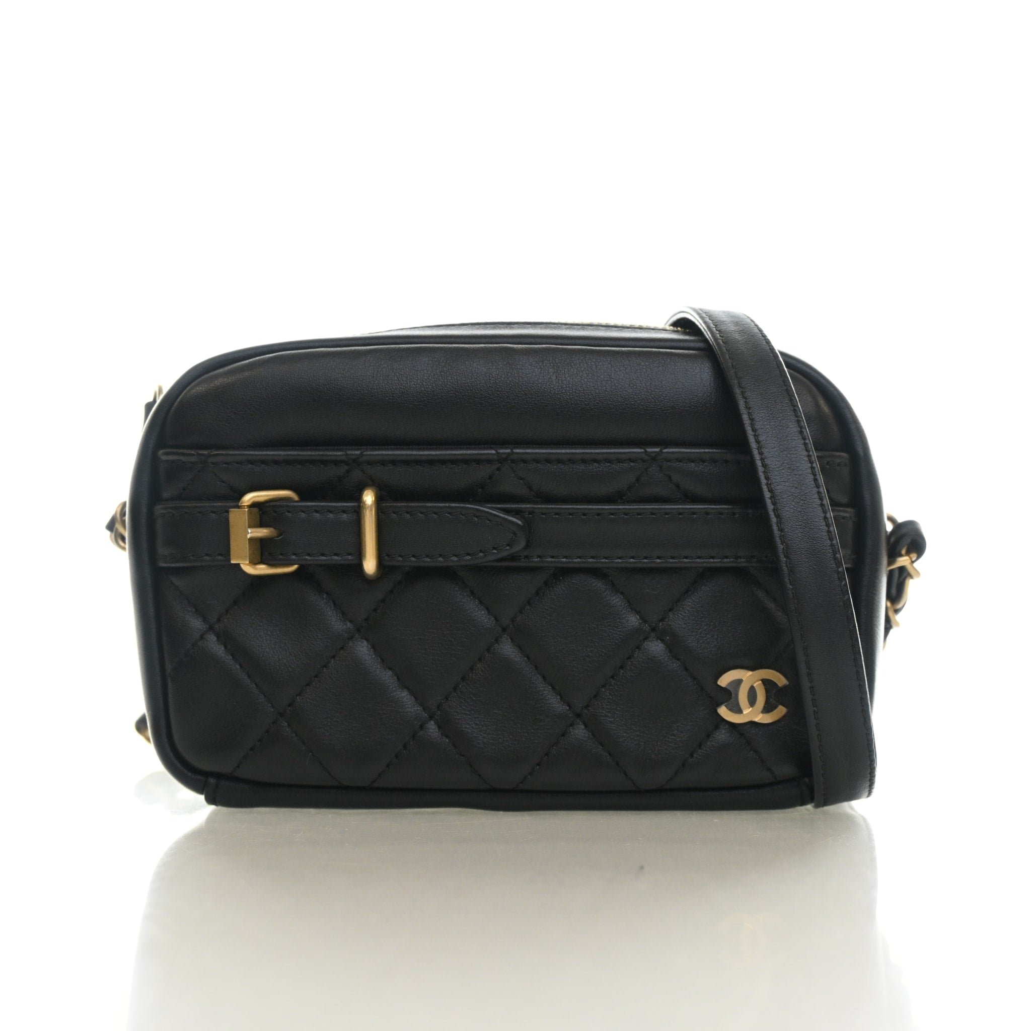 Chanel Small Calfskin Buckle Camera Case Bag