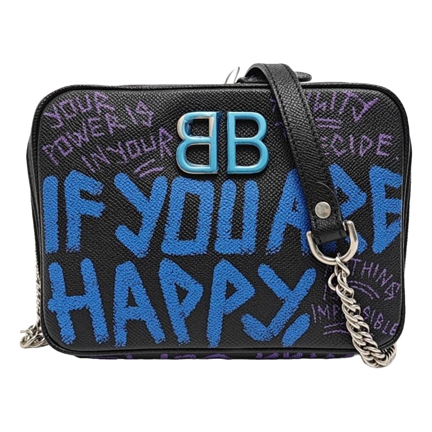 BB chain leather handbag