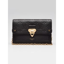 Louis Vuitton Black Monogram Empreinte Leather Vavin Chain Wallet Bag