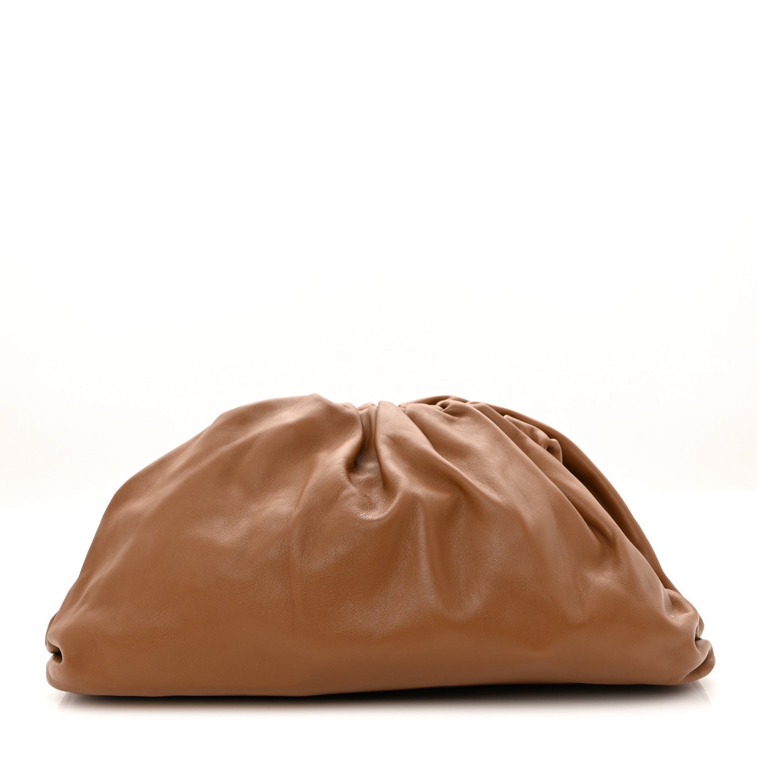 Bottega Veneta Smooth Butter Calf The Pouch Oversized Clutch Teak