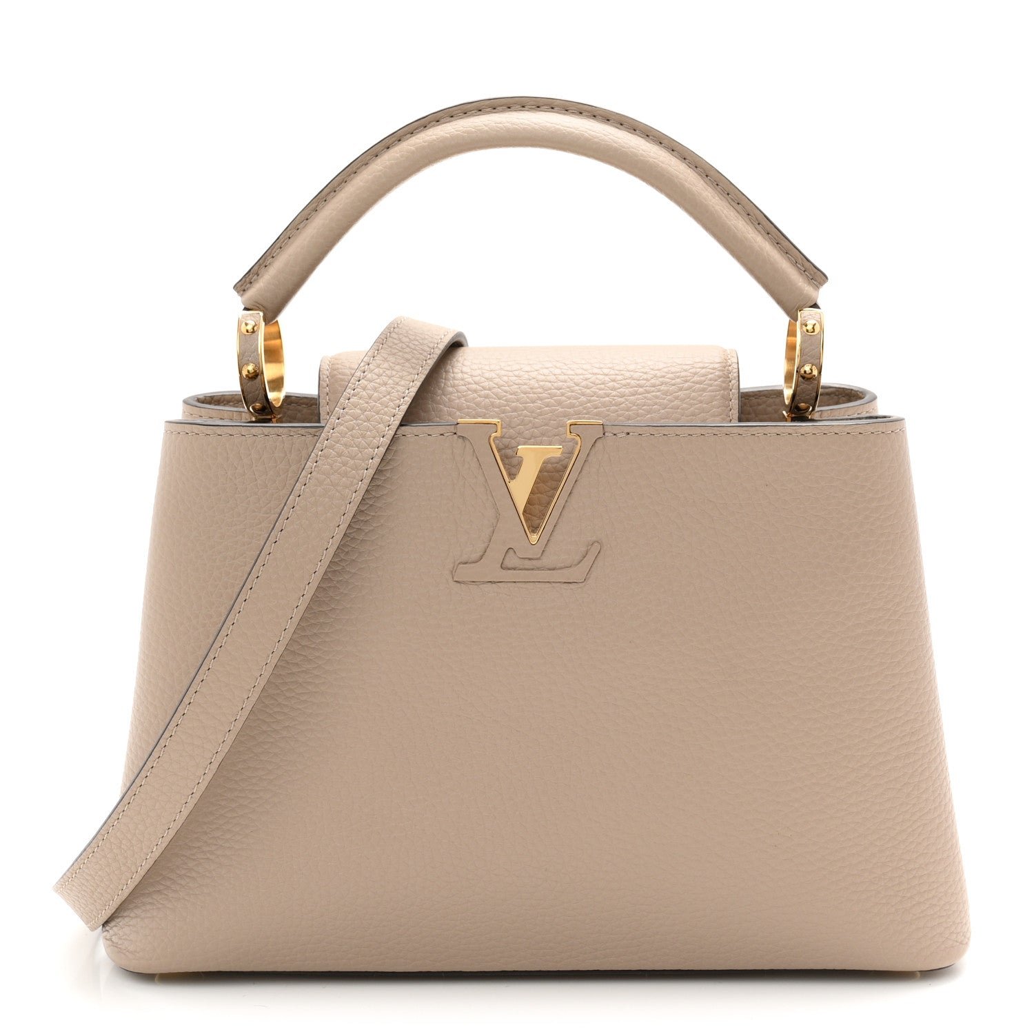 Louis Vuitton Taurillon Capucines BB Galet