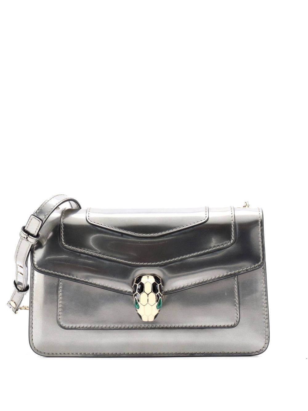 Serpenti Forever Metallic Leather Small shoulder bag