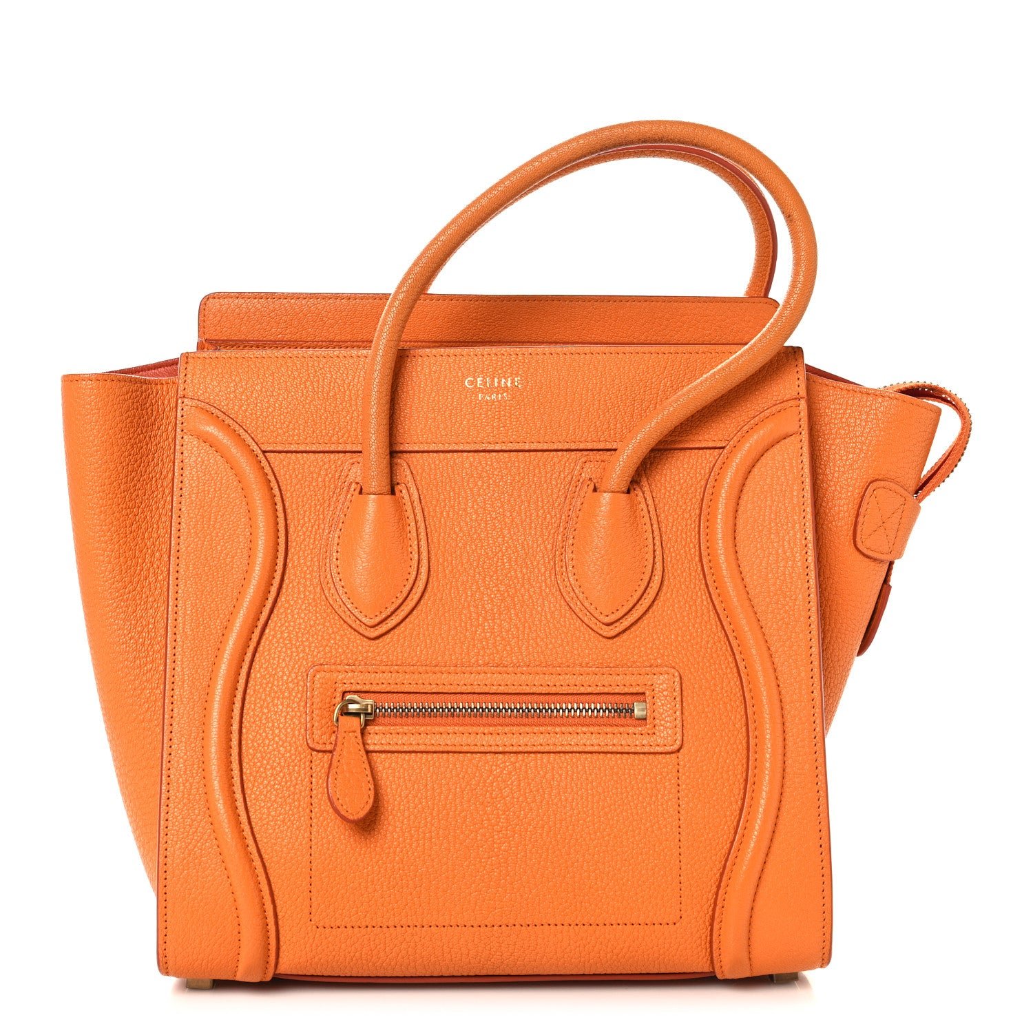 Celine Goatskin Micro Luggage Light Orange