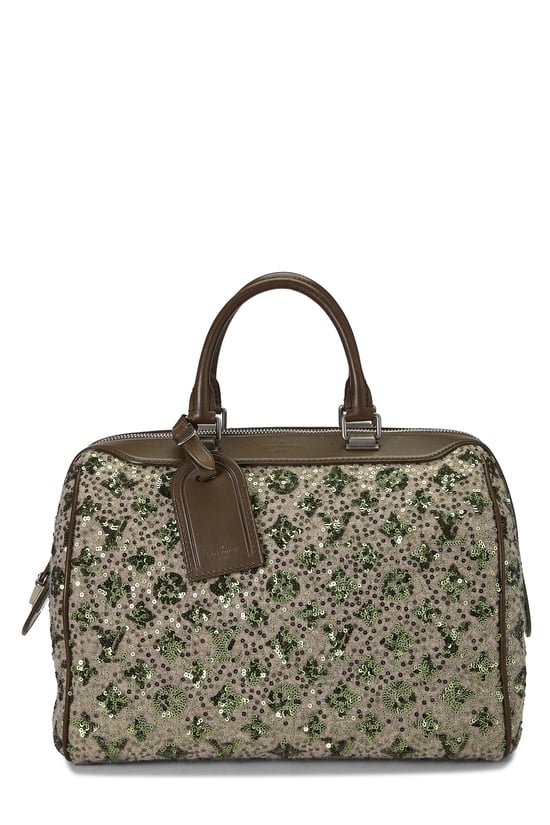 Green Monogram Sequin Sunshine Express Speedy 30