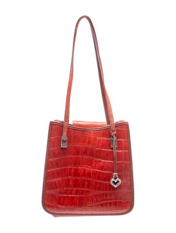 Embossed Leather Shoulder Bag
