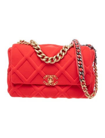 Large Jersey 19 Flap Bag