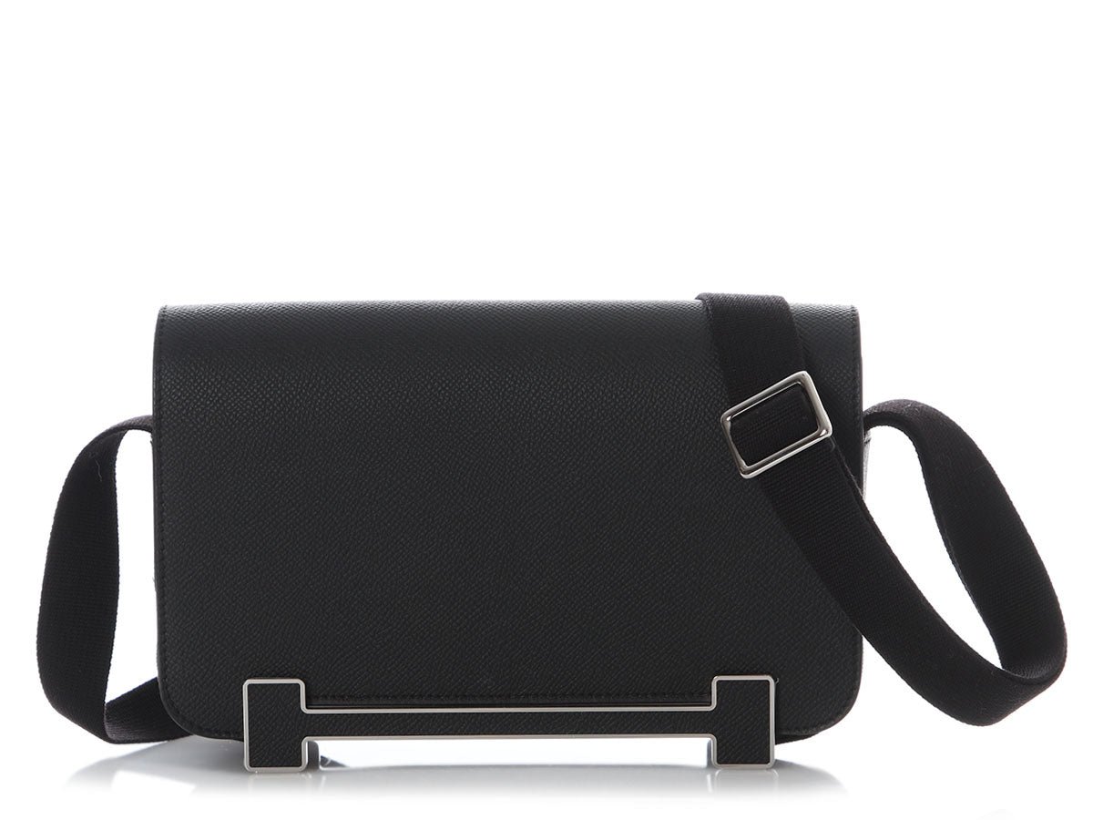 Hermès Black Epsom Geta Slim