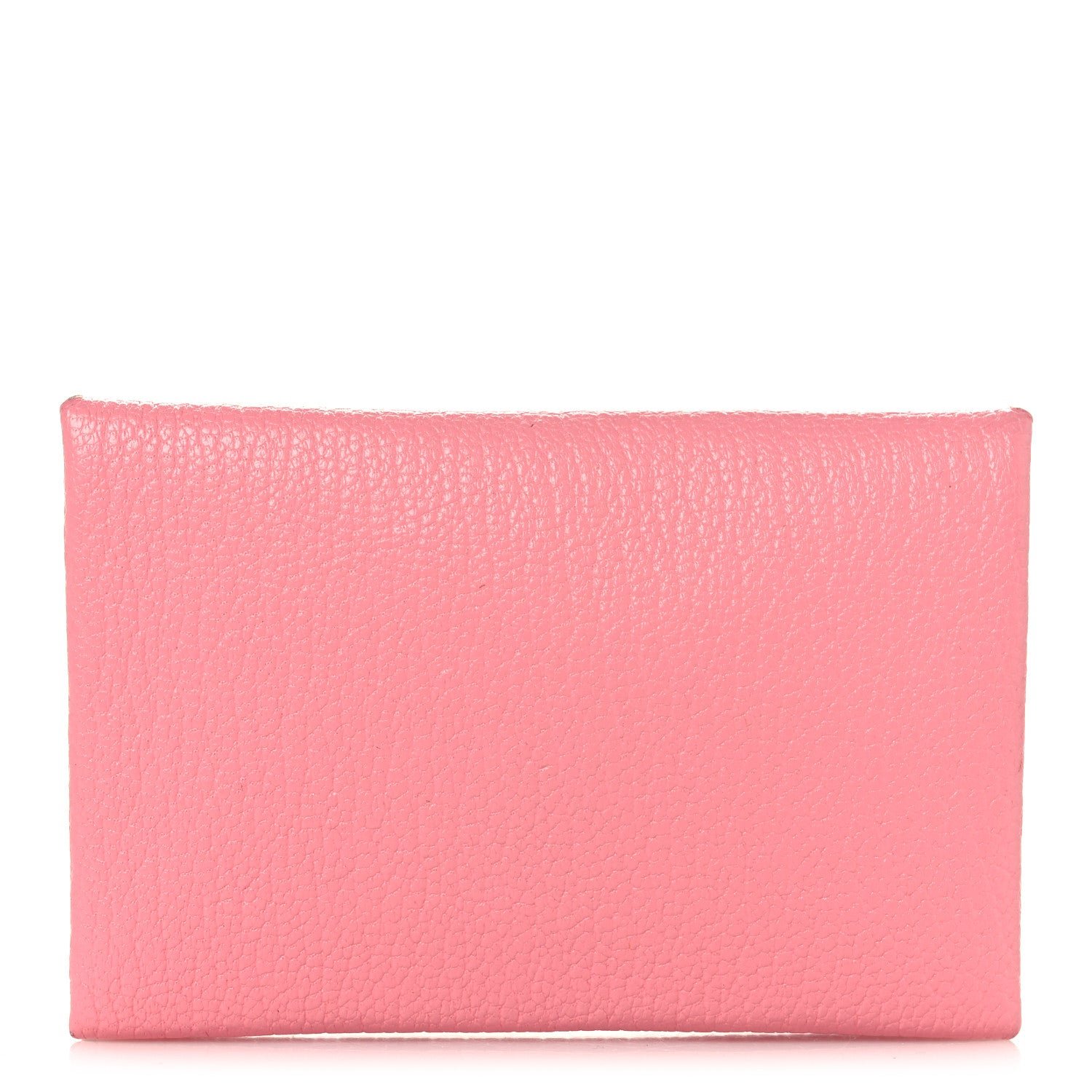 Hermes Hermes Chevre Chandra Verso Calvi Card Case Rose Confetti Brique
