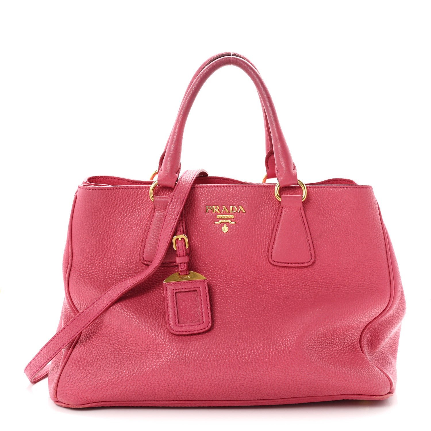 Prada Vitello Daino Tote Peonia