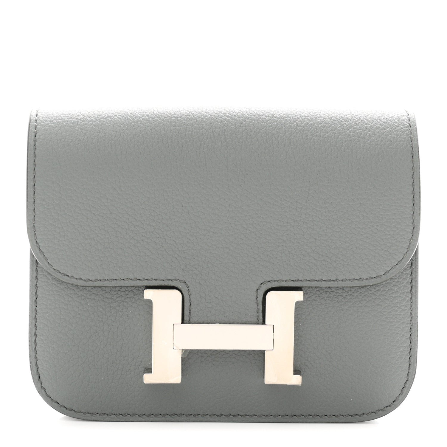 Hermes Evercolor Constance Slim Wallet Vert Amande