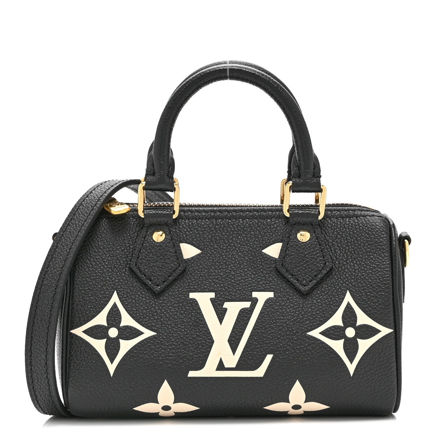 Louis Vuitton Empreinte Monogram Giant Nano Speedy Black Beige