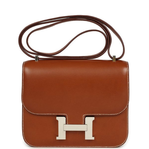 Hermes Pre-owned Hermes Constance 18 Fauve Barenia Palladium Hardware
