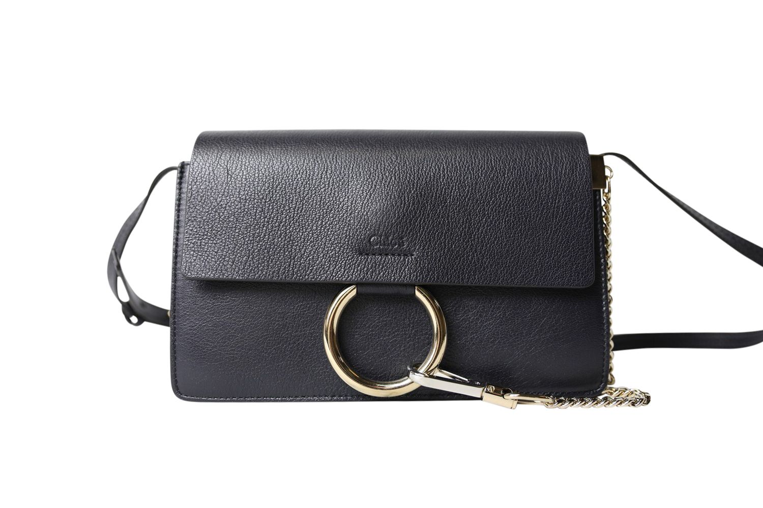 Chloe Chloe Faye Small, Navy, Preowned in Dustbag WA001