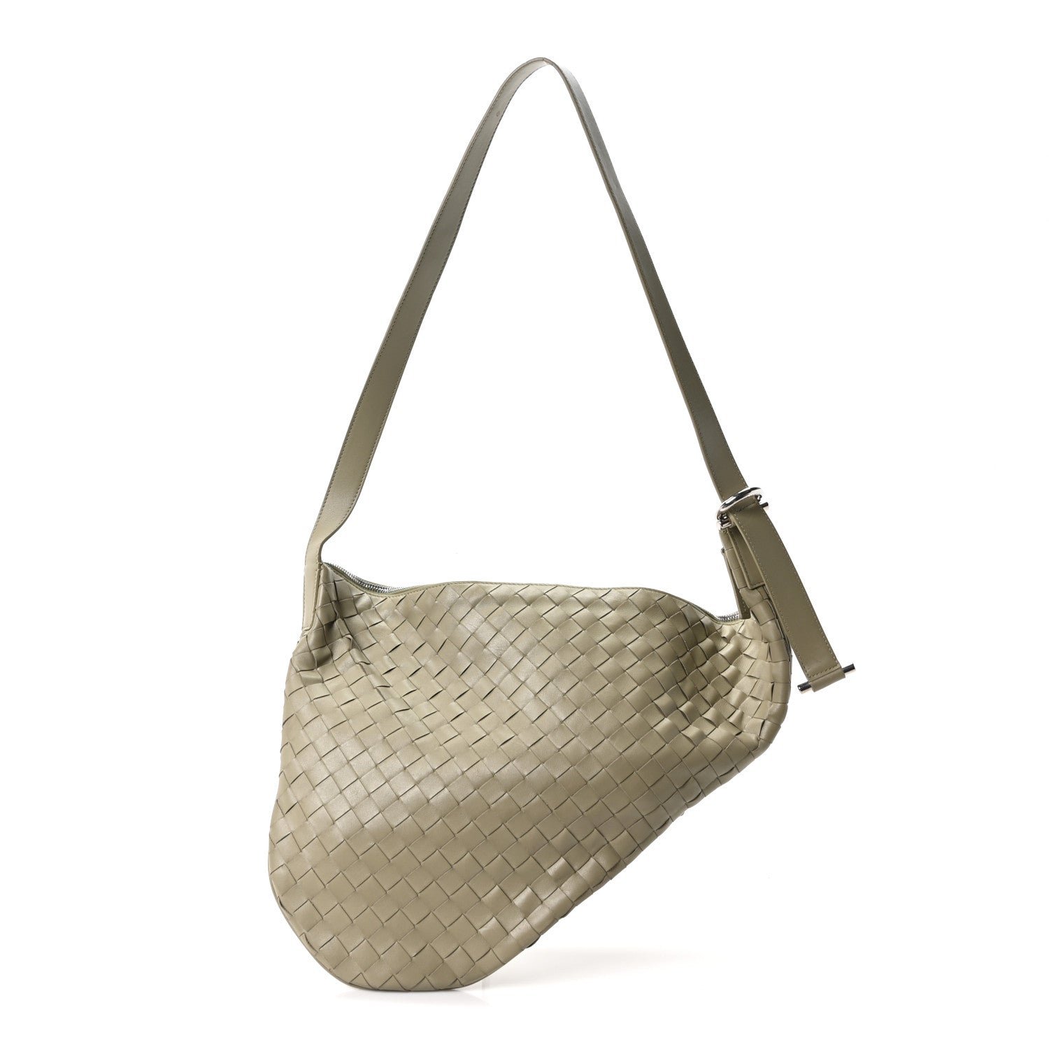 Bottega Veneta Bottega Veneta Calfskin Intrecciato Virgule Travertine
