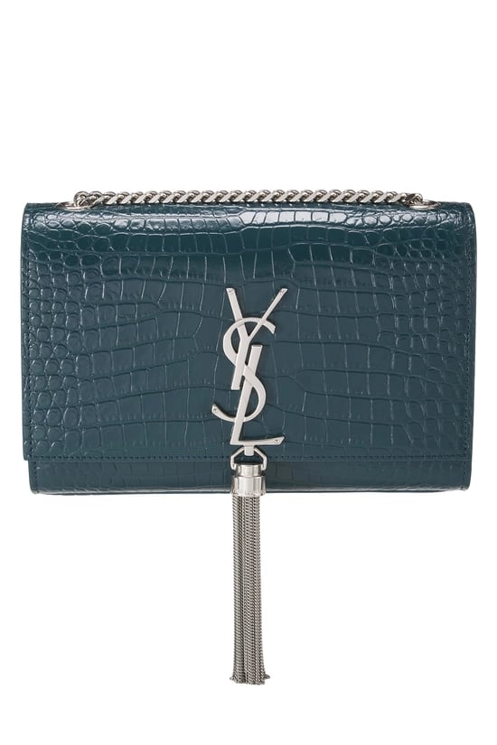 Green Embossed Kate Tassel Small