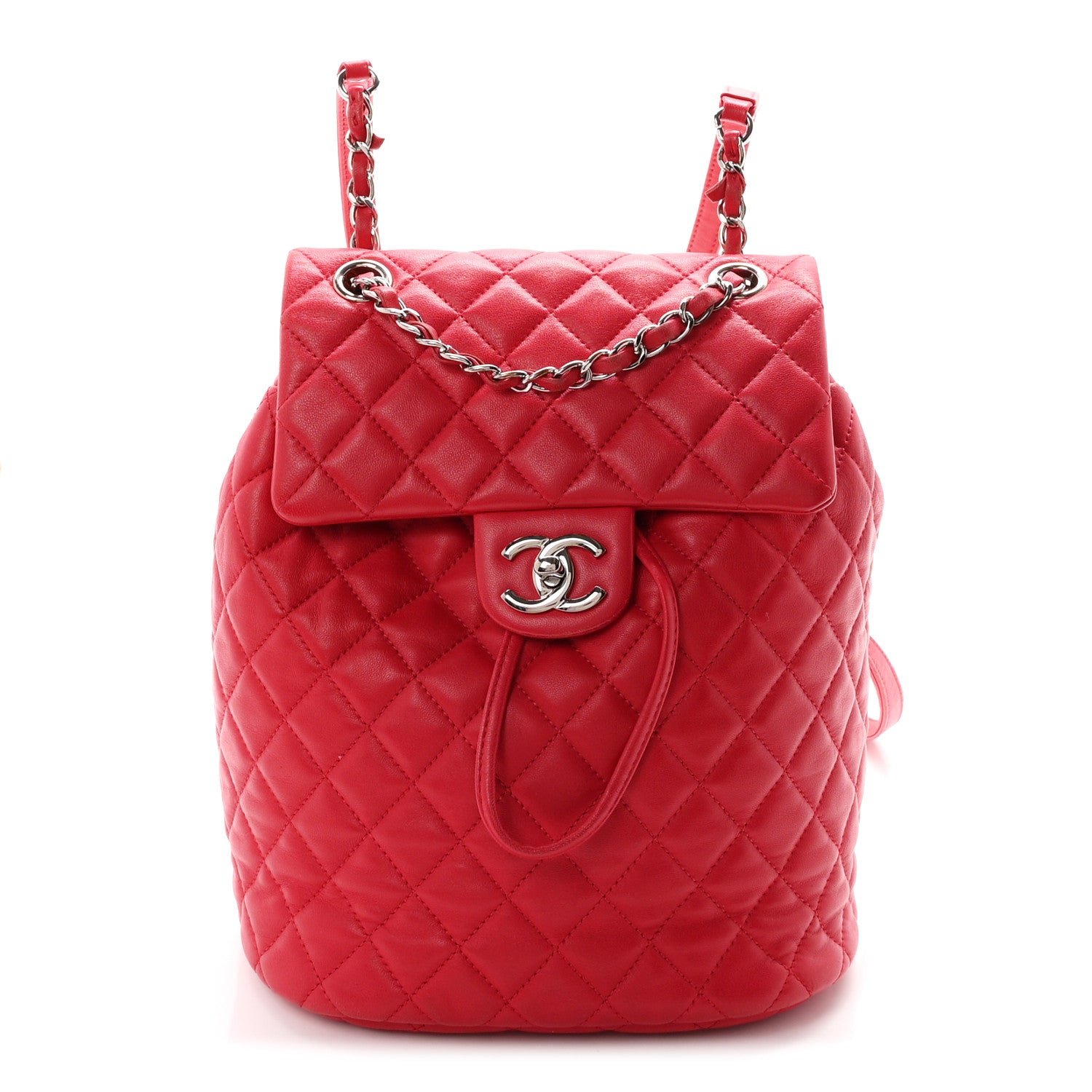 Chanel Lambskin Quilted Small Urban Spirit Backpack Dark Pink