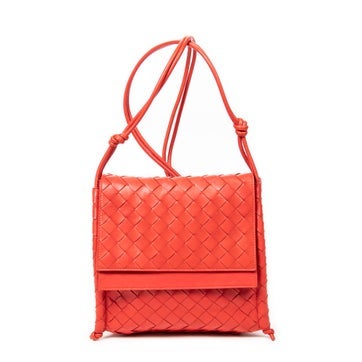 Leather Double Flap Crossbody