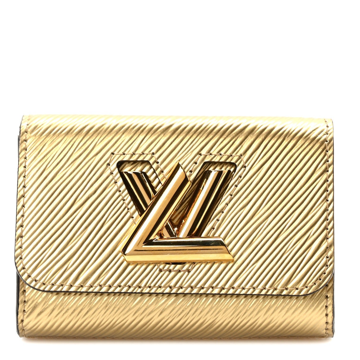 Louis Vuitton Epi Twist Card Case Gold Twisty White