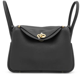 Hermes Black Clémence Lindy 26 Gold Hardware, 2025