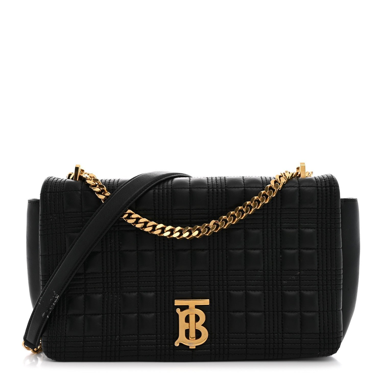 Burberry Lambskin Quilted Medium Lola Bag Black