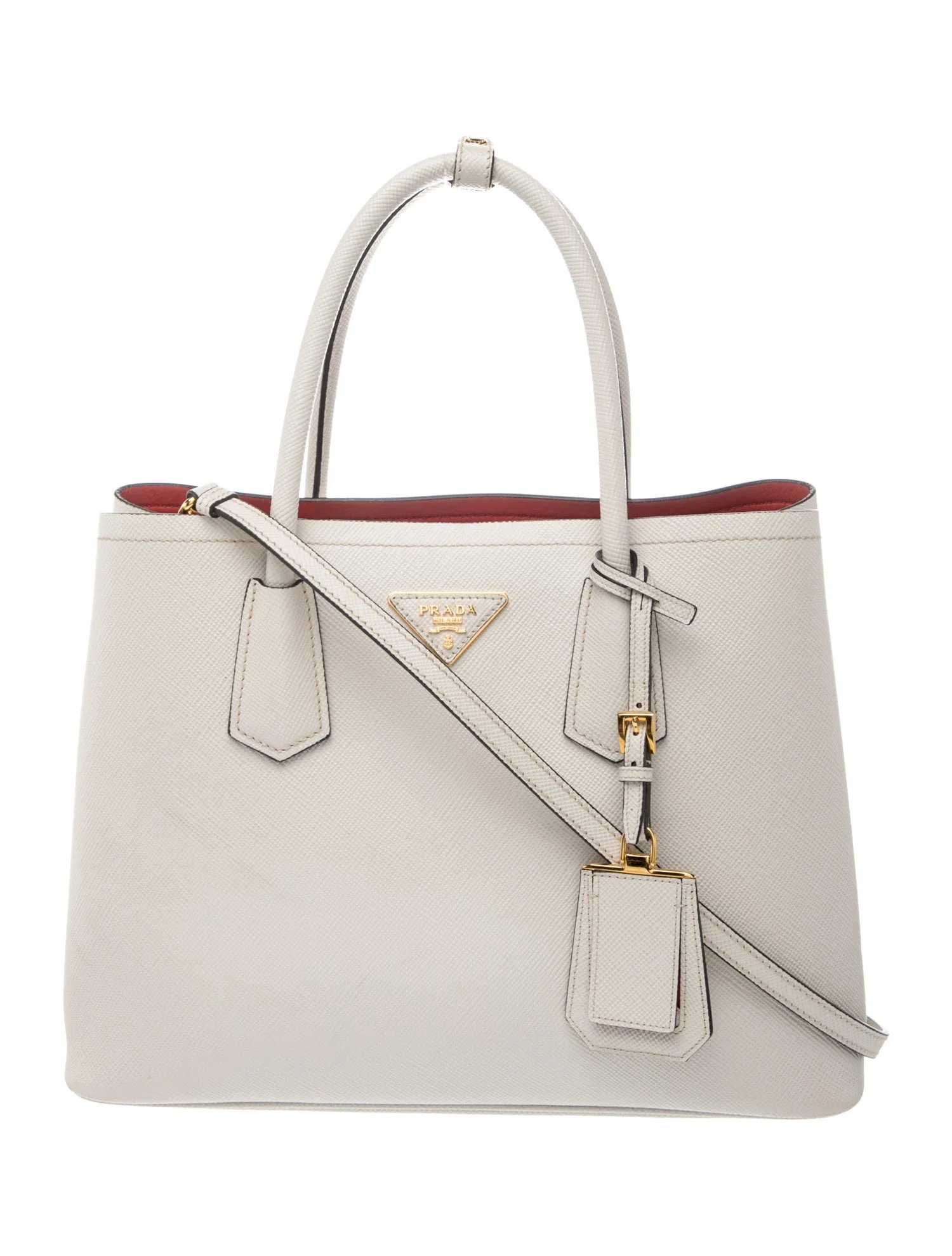 Saffiano Cuir Leather Baiadera Double Zip Medium