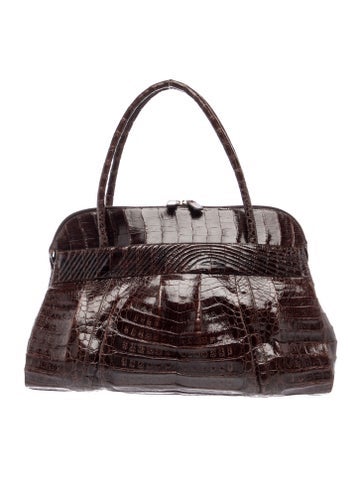 Crocodile Top Handle Bag