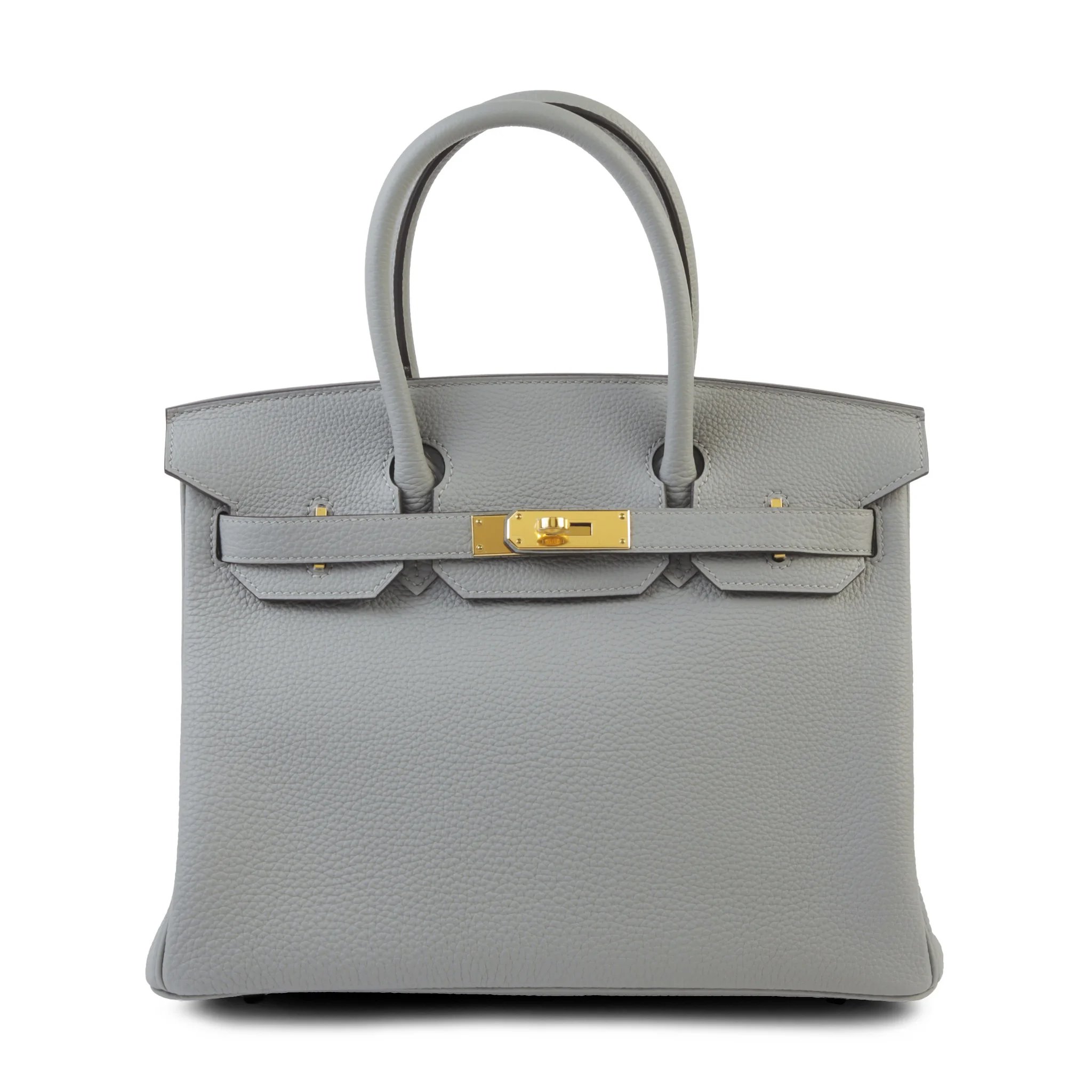 Unused ( Rank NS ) HERMÈS Birkin 30 Gris Mouette (4Z) Togo Gold hardware X (2016)