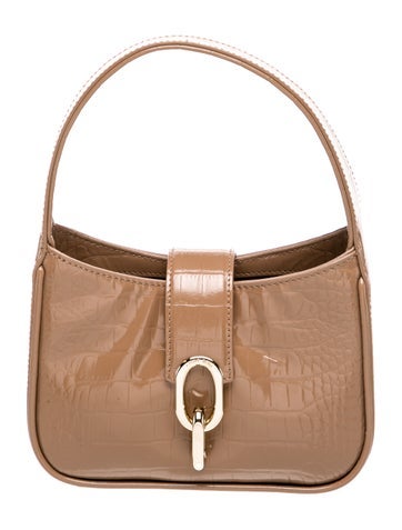 Anine Bing Embossed Leather Top Handle Bag