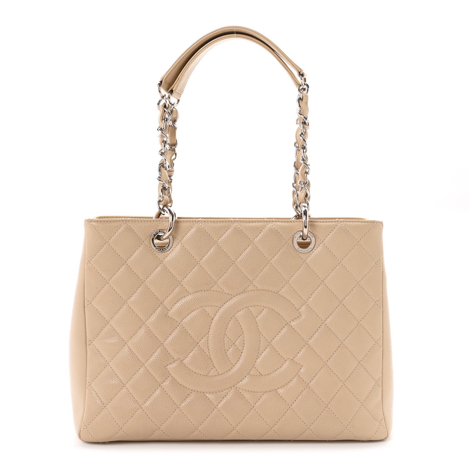 Chanel Caviar Quilted Grand Shopping Tote GST Beige