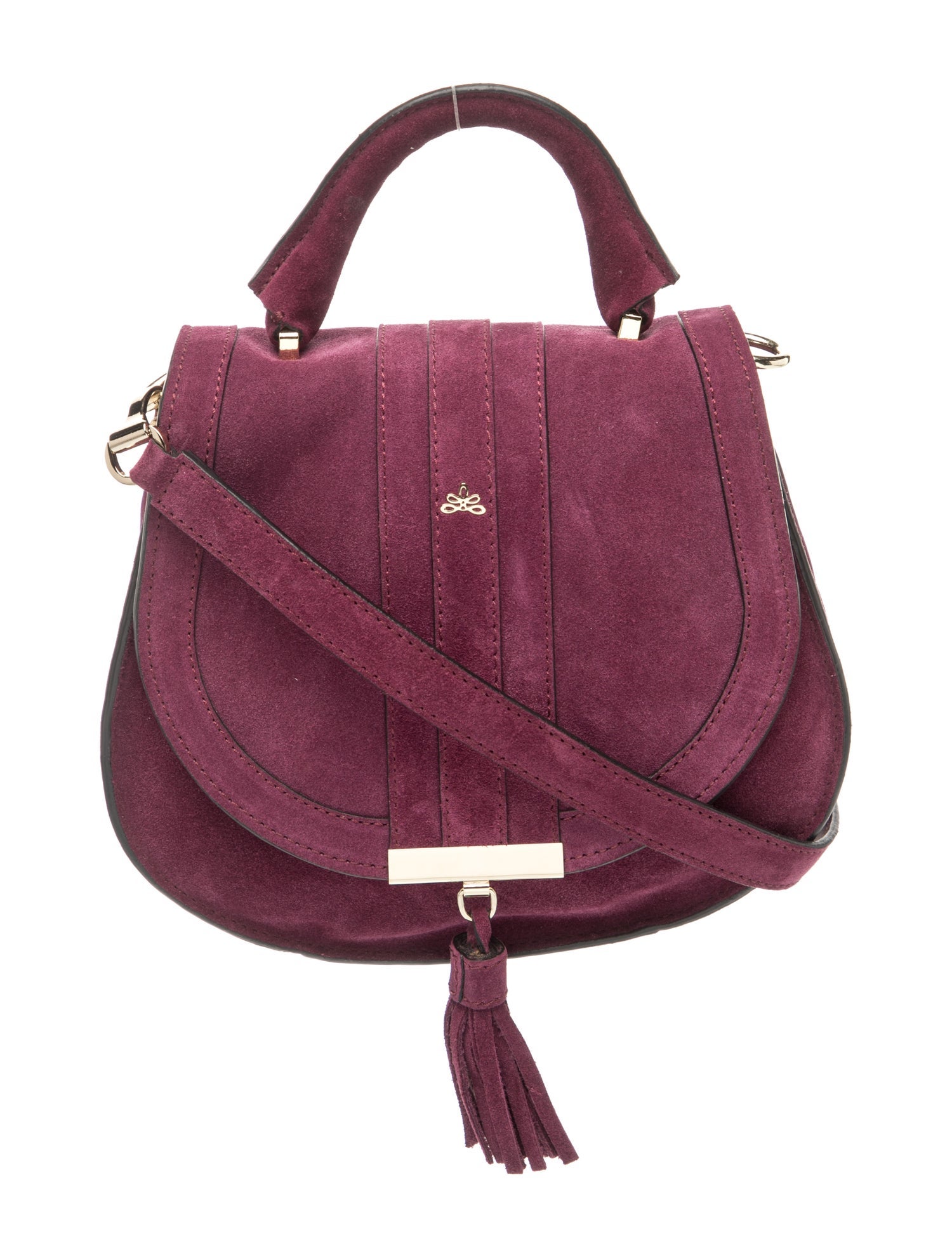 Suede Top Handle Bag