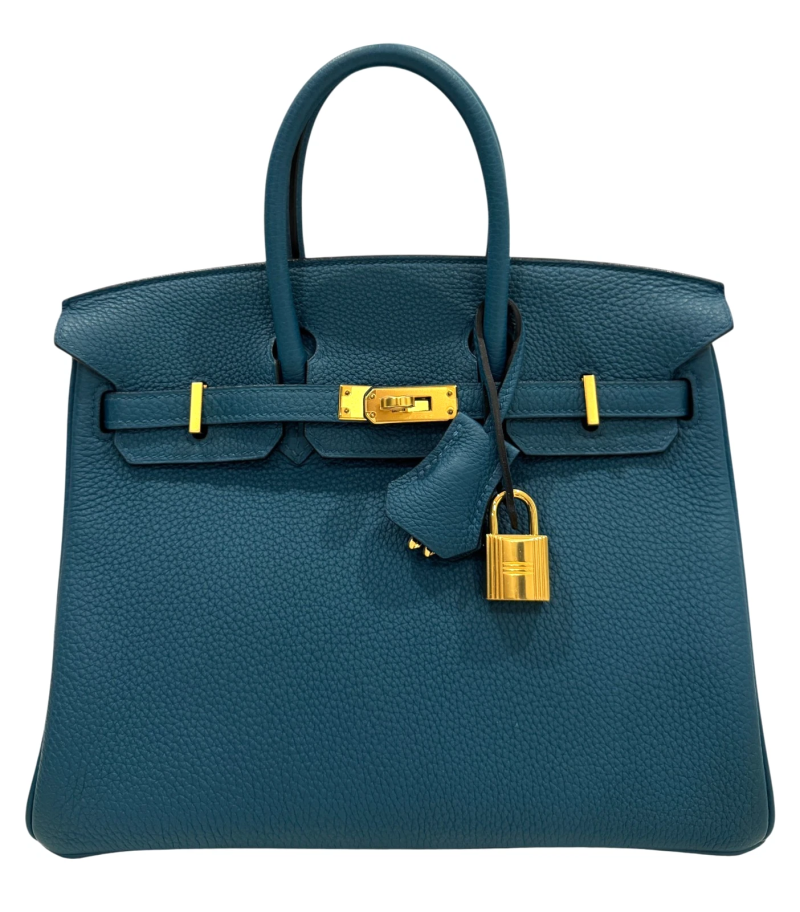 Bleu Colvert Togo Birkin 25 Gold Hardware, 2016