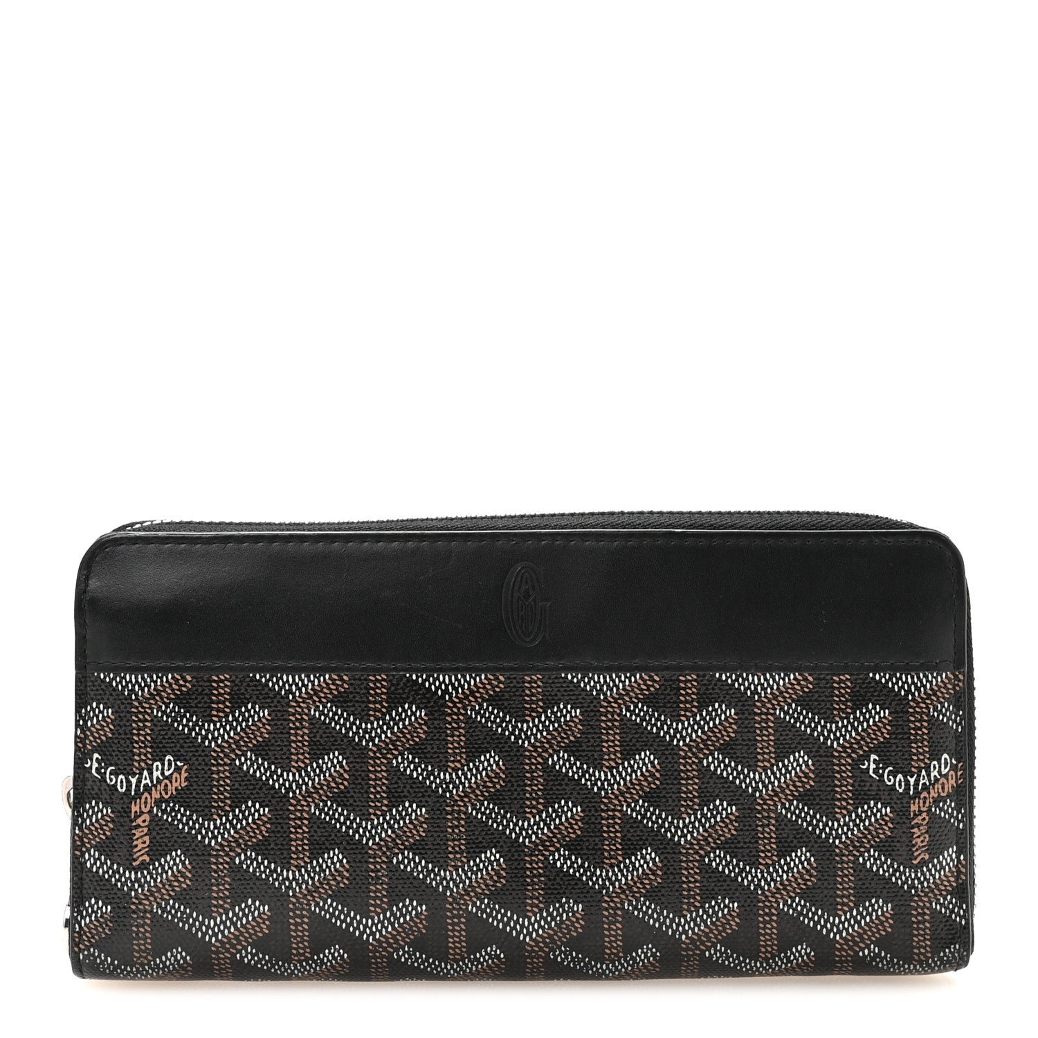 Goyard Goyardine Matignon Zip Around GM Wallet Black