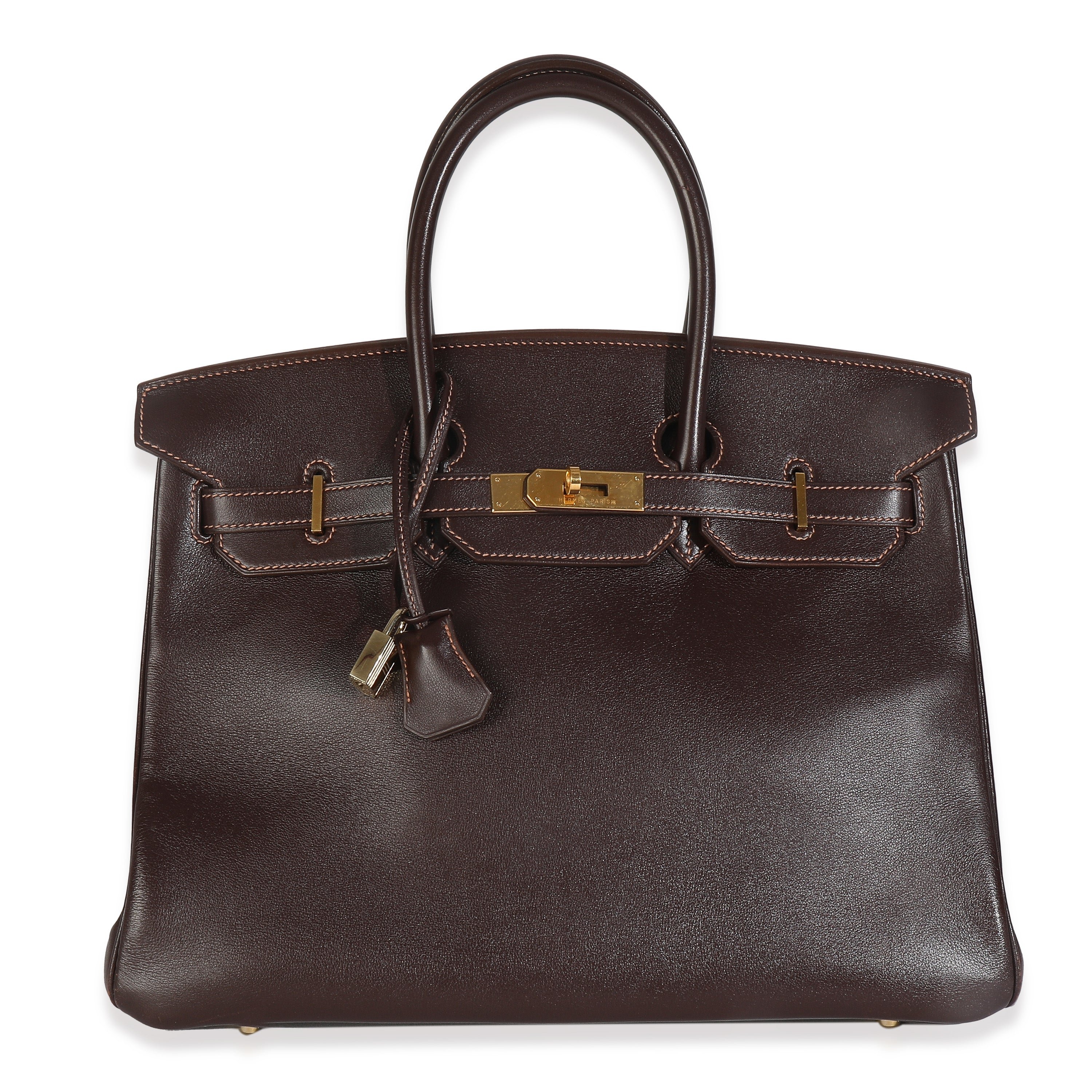Hermes Vintage Havane Gulliver Birkin 35 GHW