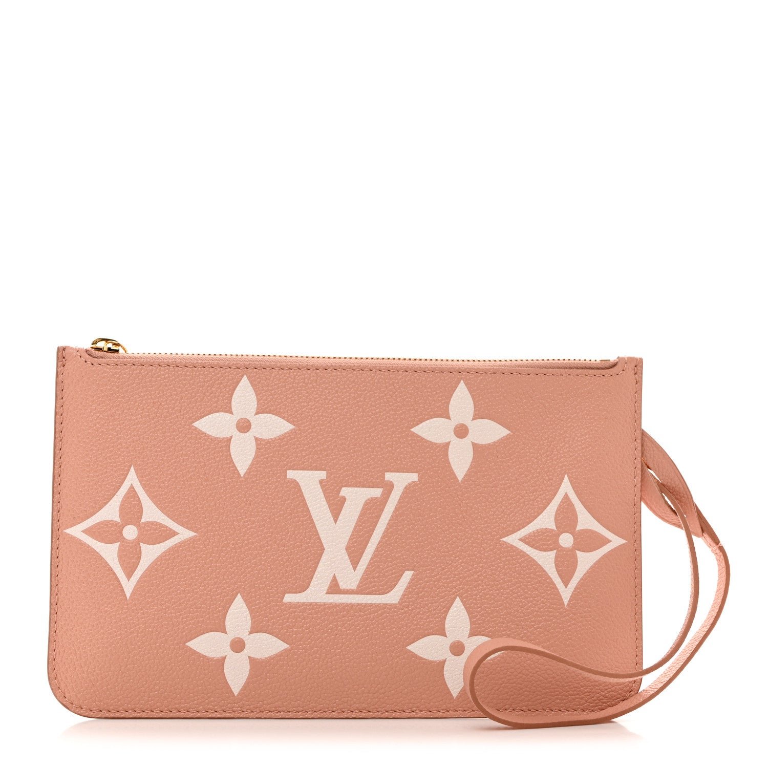 Louis Vuitton Empreinte Monogram Giant Neverfull MM Pochette Trianon Pink Cream